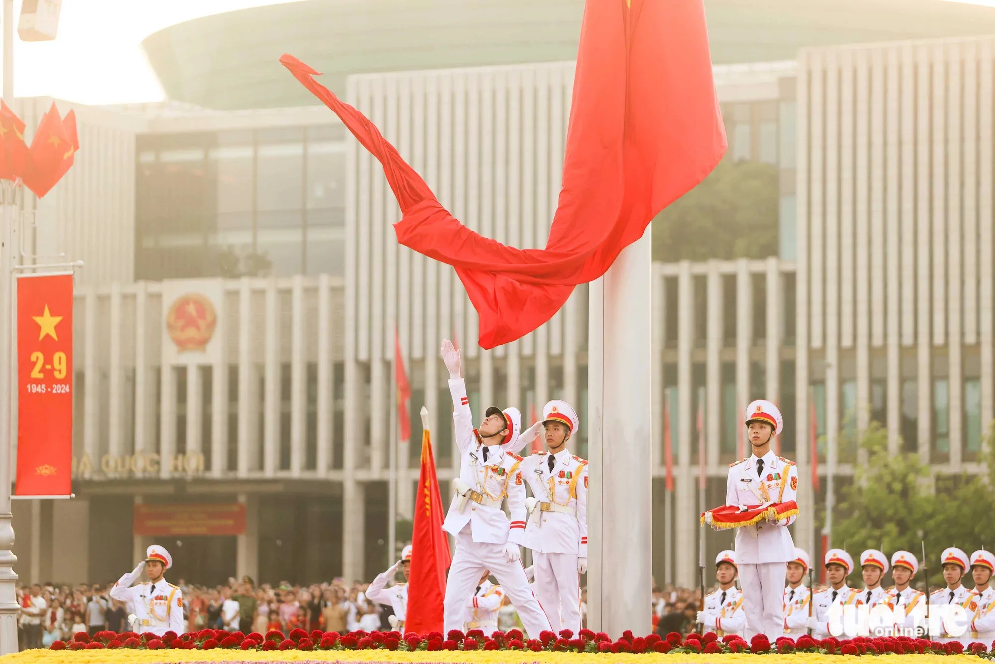 flag raising hanoi